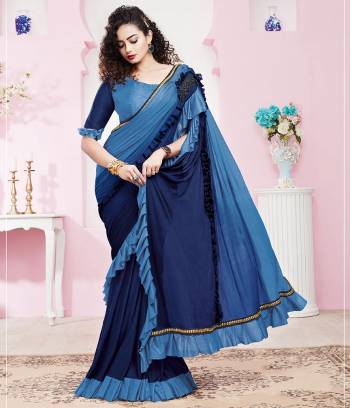 Adorn The Pretty Angelic Look Wearing This Heavy Hand Designer Saree In Pedding Color Paired With Blouse. This Saree Is Fabricated On Imported Lycra Paired With Blouse. Its Pretty Color Pallete Will Give An Attractive Look To Your Personality. 