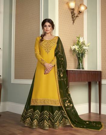 For A Bold And Beautiful Look, Grab This Heavy Designer Suit In Fine Color Paired With Dupatta. Its Top, And Dupatta Are Fabricated On Real Georgette And Bottom Are Santoon Beautfied With Embroidery. Buy This Semi-Sitched Suit Now. 

