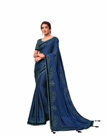 Adorn The Pretty Angelic Look Wearing This Heavy Designer Saree In Fine Paired With Contrasting Colored Blouse. This Saree Is Fabricated On Silk Georgette Paired With Jacquard Silk Fabricated Blouse. Its Pretty Color Pallete Will Give An Attractive Look To Your Personality. 