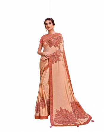 Adorn The Pretty Angelic Look Wearing This Heavy Designer Saree In Fine Paired With Contrasting Colored Blouse. This Saree Is Fabricated On Silk Georgette Paired With Raw Silk,Tissue Fabricated Blouse. Its Pretty Color Pallete Will Give An Attractive Look To Your Personality. 