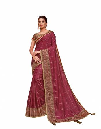Adorn The Pretty Angelic Look Wearing This Heavy Designer Saree In Fine Paired With Contrasting Colored Blouse. This Saree Is Fabricated On Tusser Silk Paired With Art Silk Fabricated Blouse. Its Pretty Color Pallete Will Give An Attractive Look To Your Personality. 