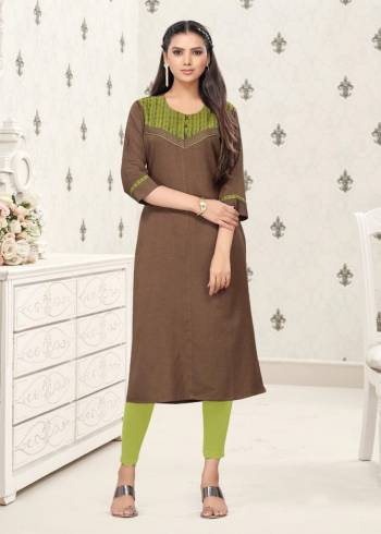 Here Is A Prefect Kurti For The Upcoming Festive Season In Fine Color. This Readymade Kurti Is Fabricated On Cotton Beautified With Thread Work. It Is Light In Weight And Available In All Regular Sizes. 

