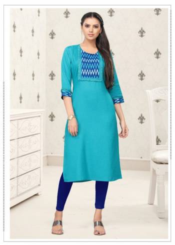 Here Is A Prefect Kurti For The Upcoming Festive Season In Fine Color. This Readymade Kurti Is Fabricated On Cotton Beautified With Thread Work. It Is Light In Weight And Available In All Regular Sizes. 

