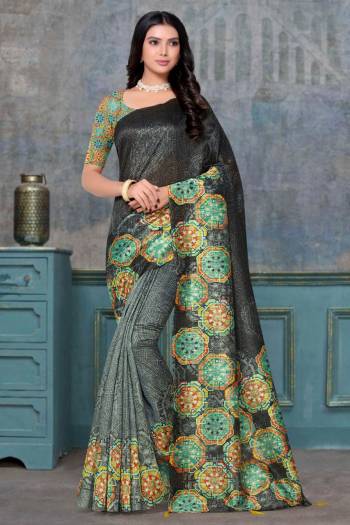 Attractive Look Wearing This Saree Paired With Blouse.  This Fancy Designer Digital Printed Saree Is Tusser Silk Based Which Gives A Rich Look To Your Personality. Buy This Pretty Saree Now.