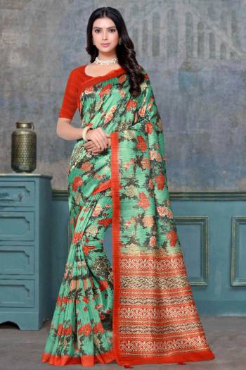 Attractive Look Wearing This Saree Paired With Blouse.  This Fancy Designer Digital Printed Saree Is Tusser Silk Based Which Gives A Rich Look To Your Personality. Buy This Pretty Saree Now.