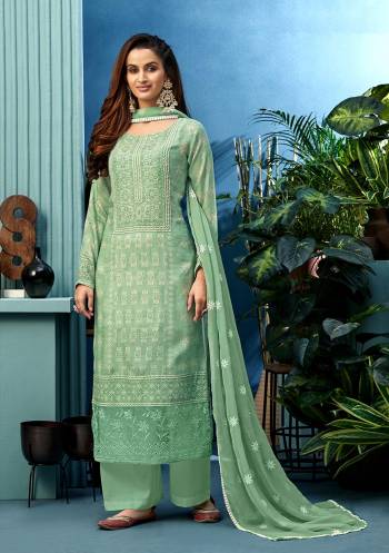 Look Pretty This Designer Floor Length Suit In Lovely  Color.?Its Pretty Digital Print,Embroidred And Additoial Hand Work Top Is Muslin Based Paired With Viscose Sntoon Bottom And Viscose Chiffon Fabricated Embroidered Dupatta Are Sequance Work Which Gives An Attractive To The Suit.