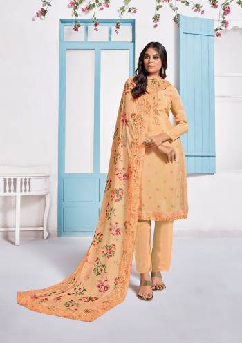 Grab This Very Pretty Designer Straight Suit In Grey Colored Top Paired With White Colored Bottom And Grey Colored Dupatta. Its Top Is Fabricated On Chinon Paired With Crepe Bottom And Chiffon Fabricated Dupatta. Its Pretty Floral Prints And Tone To Tone Embroidery Gives An Elegant Look To Your Personality. 