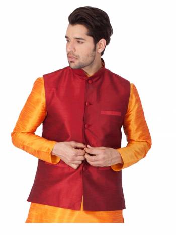 Here Is A Rich And Decent Looking Readymade Pair Of Men's Jacket. This Jacket Are Cotton Fabricated. Buy This Pair For The Upcoming Wedding And Festive Season. 

