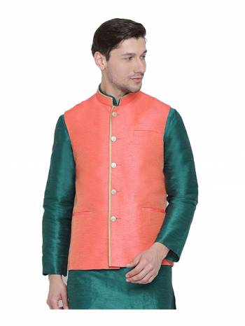 Here Is A Rich And Decent Looking Readymade Pair Of Men's Jacket. This Jacket Are Cotton Fabricated. Buy This Pair For The Upcoming Wedding And Festive Season. 

