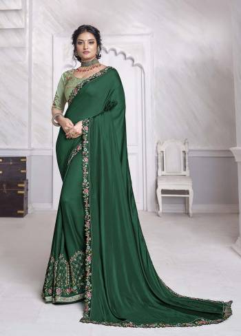 Adorn The Pretty Angelic Look Wearing This Heavy Designer Saree In Fine Color Paired With Contrasting Colored Blouse. This Saree Is Fabricated On Barfi Silk Paired With Dupian Fabricated Blouse. Its Pretty Color Pallete Will Give An Attractive Look To Your Personality. 