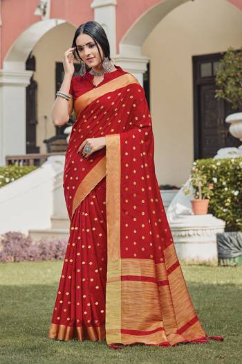 The Pretty Angelic Look Wearing This Wevon Designer Saree In Fine Color Paired With Contrasting Colored Blouse. This Saree Is Fabricated On Handloom Silk Paired With Blouse. Its Pretty Color Pallete Will Give An Attractive Look To Your Personality. 