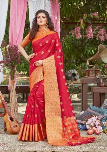 For A Decent And Formal Look, Grab This Pretty Elegant Looking Saree In Dark Color Paired With Contrasting Colored Blouse. This Saree And Blouse Are Fabricated On Crystal Silk Beautified With Broad Weaved Border And Pallu.