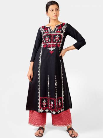 This Summer Collection Readymade Long Kurti And Pant In Fine Color Fabricated On Khadi Beautified With Embroidery Both Are Kurti And Pant. It Is Light In Weight And Easy To Carry All Day Long. 