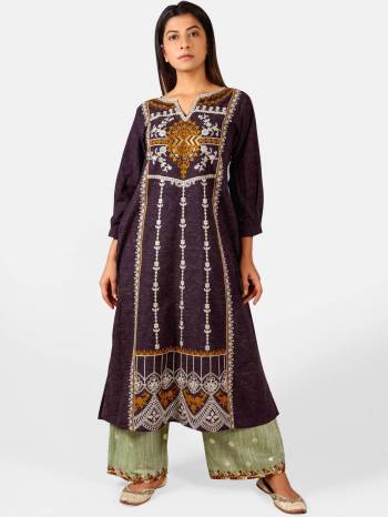 This Summer Collection Readymade Long Kurti And Pant In Fine Color Fabricated On Khadi Beautified With Embroidery Both Are Kurti And Pant. It Is Light In Weight And Easy To Carry All Day Long. 