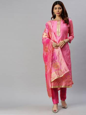 Look Pretty This Designer Floor Length Suit In Lovely  Color.?Its Pretty Designer Top Is Banarasi Jacquard Based Paired With Santoon Bottom And Banarasi Jacquard Fabricated Dupatta Which Gives An Attractive To The Suit.