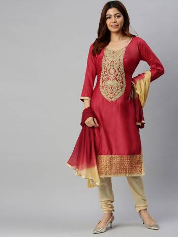 Look Pretty This Designer Floor Length Suit In Lovely  Color.?Its Pretty Designer Top Is Cotton Based Paired With Cotton Bottom And Cotton Fabricated Dupatta Which Gives An Attractive To The Suit.