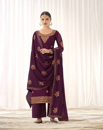 Attrective This Beautiful Heavy Designer Straight Suit In Fine Color Paired With Dupatta. Its Heavy Embroidered Work Top Is Fabricated On Tussal Silk Paired With Dull Santoon Bottom and Rangoli Georgette Fabricated Embroidery Dupatta. 

