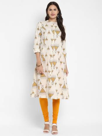 Grab This Readymade Long Kurti In Fine Color Fabricated On Cotton Beautified With Printed. It Is Light In Weight And Easy To Carry All Day Long. 