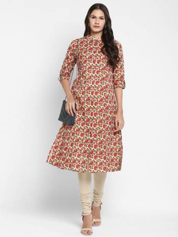 Grab This Readymade Long Kurti In Fine Color Fabricated On Cotton Beautified With Printed,Embroidery. It Is Light In Weight And Easy To Carry All Day Long. 