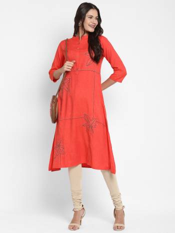 Attrective This Readymade Long Kurti In Fine Color Fabricated On Two Tone Rayon Beautified With Designer Hand Work . It Is Light In Weight And Easy To Carry All Day Long. 