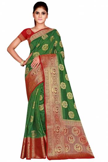 Adorn The Pretty Angelic Look Wearing This Weving Designer Rich Pallu Saree In Fine Color Paired With Contrasting Colored Blouse. This Saree Is Fabricated On Nylon Silk Paired With Nylon Silk Fabricated Blouse. Its Pretty Color Pallete Will Give An Attractive Look To Your Personality. 