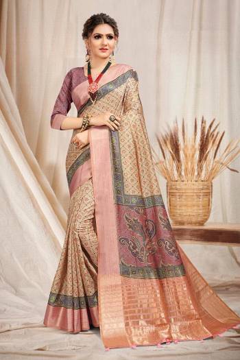 You Will Definitely Earn Lots Of Compliments Wearing This Designer Saree In English Color. This Saree Is South Cotton With Wevon Jari Pallu Based Beautified With Floral Prints. Buy This Saree Now.