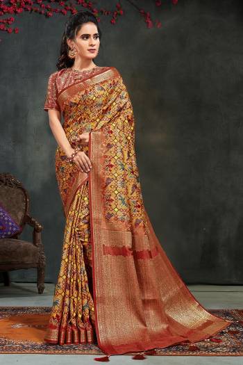 Grab This Pretty Elegant Looking Designer Saree In Fine Color Paired With Contrasting Colored Blouse. This Saree And Blouse Are Georgette Silk Based Beautified With Weaving Jacquard Pallu And Boddy With Printed. Buy Now.