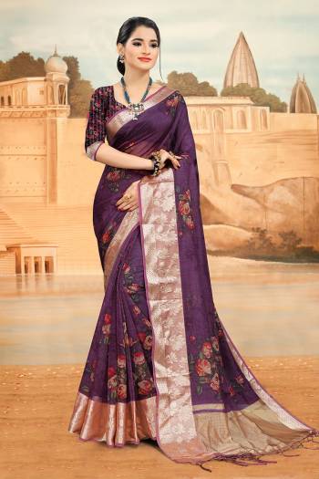 Look Attractive Wearing This Dark Dusty Colored Saree Paired With Blouse.  This Heavy Designer Saree Is Organza Based Which Gives A Rich Look To Your Personality. Buy This Pretty Saree Now.