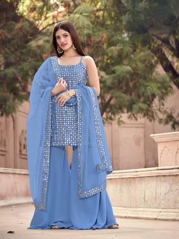 Rich And Elegant Looking Straight Suits Is Here In Grey Color. Its Top And Bottom Are Fabricated On Georgette Based Paired With Art Silk Fabricated Dupatta With Heavy Gota Patti And Thread Embroidery Work.