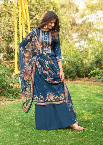 Grab This Designer Digital Printed With Hand Work Dress Material In Fine Dusty Colored Top Paired With Bottom And Dupatta Are Digital Printed. This Dress Material Is Jam Cotton Based Paired With Botton Are Cotton And Bembre Chiffon Designer Fabricated Dupatta.