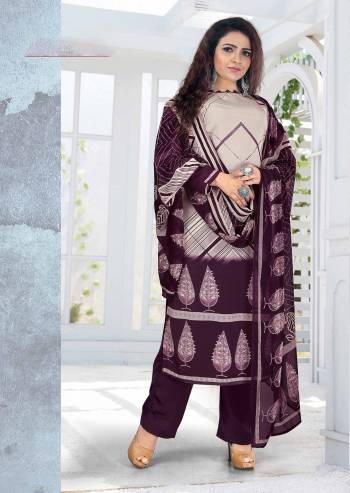 Grab This Pretty Digital Printed Dress Material In Fine Desty Color. Its Top And Bottom Are Fabricated On French Crepe Paired With Georgette Fabricated Dupatta. Get This Stitched As Per Your Desired Fit And Comfort.