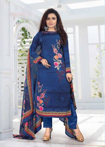 Grab This Pretty Digital Printed Dress Material In Fine Desty Color. Its Top And Bottom Are Fabricated On French Crepe Paired With Georgette Fabricated Dupatta. Get This Stitched As Per Your Desired Fit And Comfort.