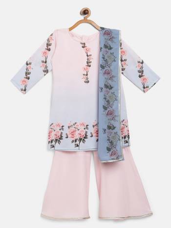  Pink Crepe Straight Kurta Sets