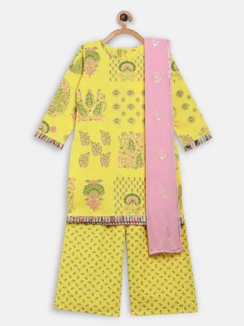  Yellow Viscose Rayon Straight Kurta Sets