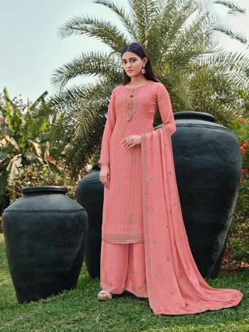 You Will Definitely Earn Lots Of Compliments Wearing This Lovely Heavy Designer Embroidery Suit In Fine Color. Its Top Is Fabricated On Chinon paired With Chinon Bottom And Chinon Fabricated Dupatta.