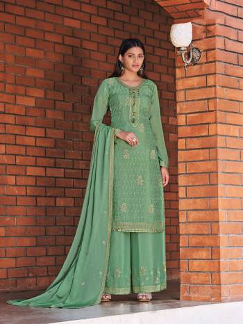 You Will Definitely Earn Lots Of Compliments Wearing This Lovely Heavy Designer Embroidery Suit In Fine Color. Its Top Is Fabricated On Chinon paired With Chinon Bottom And Chinon Fabricated Dupatta.