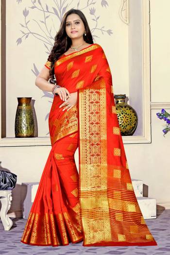 Garb The Pretty Angelic Look Wearing This Heavy Designer Wevon Jacquard Work Saree In Fine Color Paired With Blouse. This Saree Is Fabricated On Banarasi Silk Paired With Banarasi Silk Fabricated Blouse. Its Pretty Color Pallete Will Give An Attractive Look To Your Personality. 