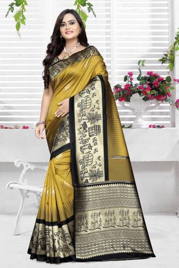 Celebrate This Festive Season In This Very Pretty Colored Designer Saree Paired With Contrasting Colored Blouse. This Saree and Blouse Are Banarasi Silk Based Beautified With Detailed Heavy Wevon Designer Work. 