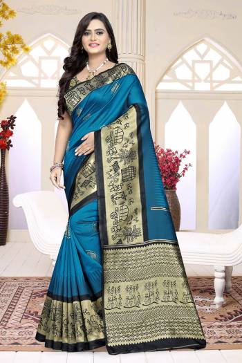 Celebrate This Festive Season In This Very Pretty Colored Designer Saree Paired With Contrasting Colored Blouse. This Saree and Blouse Are Banarasi Silk Based Beautified With Detailed Heavy Wevon Designer Work. 