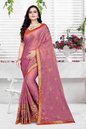 This Festive And Wedding Season In This Very Pretty Colored Designer Saree Paired With Contrasting Colored Blouse. This Saree Are Two Tone Chiffon and Blouse Are Banarasi Silk Based Beautified With Detailed Heavy Jari Embroidery Work. 