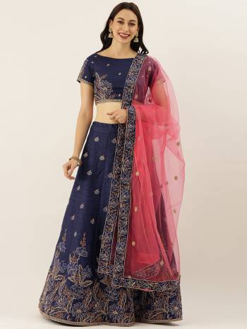 Evergreen Combination Is Here With This Heavy Designer Lehenga Choli In Fine Color. Its Blouse And Lehenga Are Fabricated On Art Silk Paired With Net Fabricated Dupatta. Buy Now