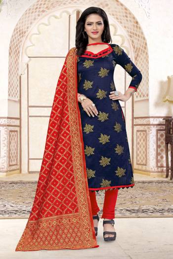 Celebrate This Festive Season In A Proper Traditional Look Wearing This Weaved Straight Suit In Fine Color. This Pretty Suit Is Banarasi Jacquard Based Beautified With Weave. Its Fabric Gives A Rich Look To Your Personalit.