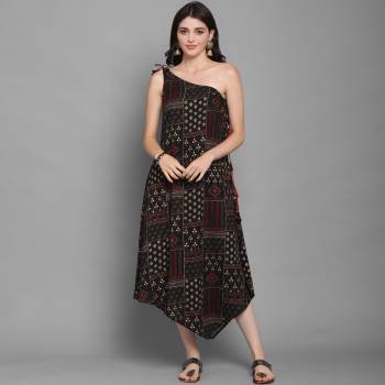 Grab This Pretty Party Wear One-Piece In Lovely color Fabricated On Rayon. Its Lovely Crush Pattern Gives A Unique Look And Also This Dres Is Available In All Regular Sizes.