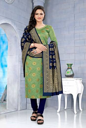 Look This Festive Season In A Proper Traditional Look Wearing This Weaved Straight Suit In Fine Color. This Pretty Suit Is Banarasi Jacquard Based Beautified With Weave. Its Fabric Gives A Rich Look To Your Personalit.