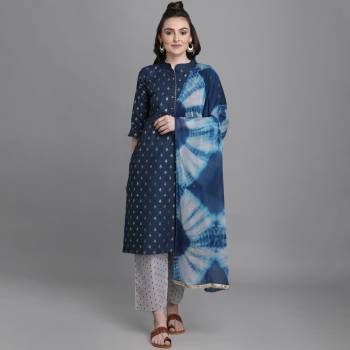 Grab This Designer Wevon And Murga Printed Readymade Dress In Fine Colored Top Paired With Bottom And Dupatta. This Dress Material Is Cotton Based Paired Top And Botton And Naznin Fabricated Dupatta.