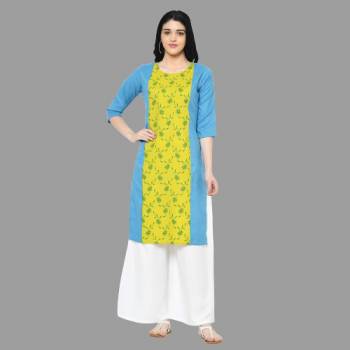 Attrective Look This Designer Readymade Long Kurti In Light Color Fabricated On Cotton. It Is Beautified With Hand Block Prints And You Can Pair This Up For A Festive Look. Buy Now.