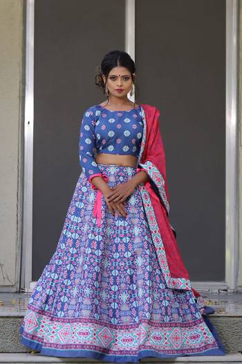 Attrective Look This Readymade Lehenga Choli Are Printed With Fine Color.Lehenga Choli Are Killer Silk Fabricated And Dupatta Are Maslin Fabricated Beautified With Patola Printed. 