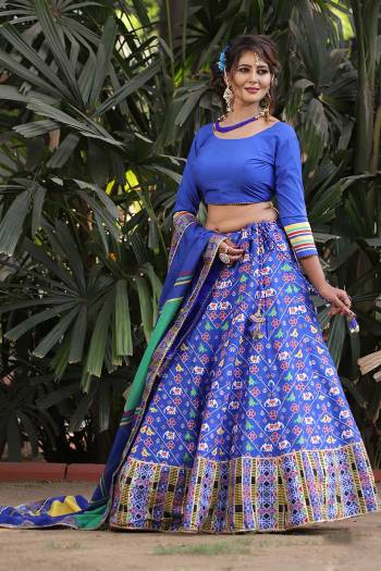 Attrective Look This Readymade Lehenga Choli Are Printed With Fine Color.Lehenga Choli Are Killer Silk Fabricated And Dupatta Are Maslin Fabricated Beautified With Patola Printed. 