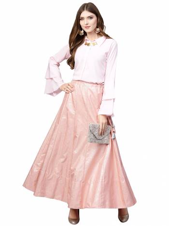 New And Unique Trending Readymade Pair Of Top With Skirt Is Here In Fine Colored Shirt Paired With Skirt. This Readymade Pair Is Fabricated On Fine Range And Avialble In All Regular Sizes.