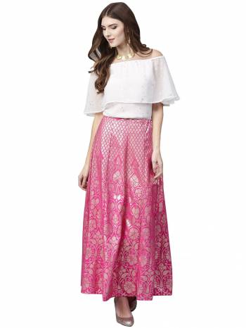 New And Unique Trending Readymade Pair Of Top With Skirt Is Here In Fine Colored Shirt Paired With Skirt. This Readymade Pair Is Fabricated On Fine Range And Avialble In All Regular Sizes.